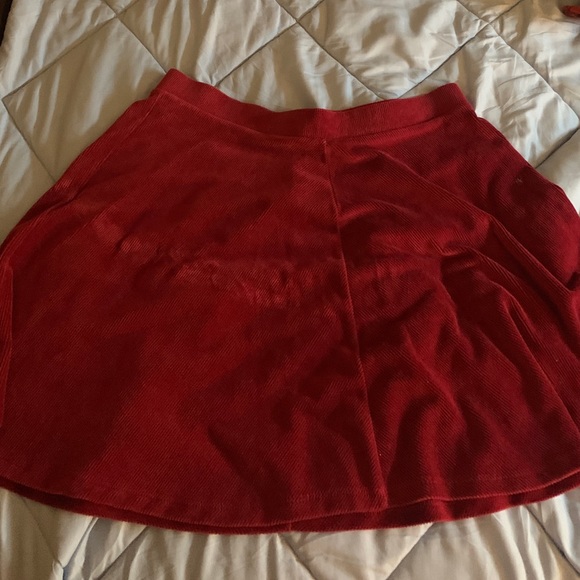 Forever 21 Plus Red Corduroy Mini Skater Skirt 2X - Picture 2 of 2